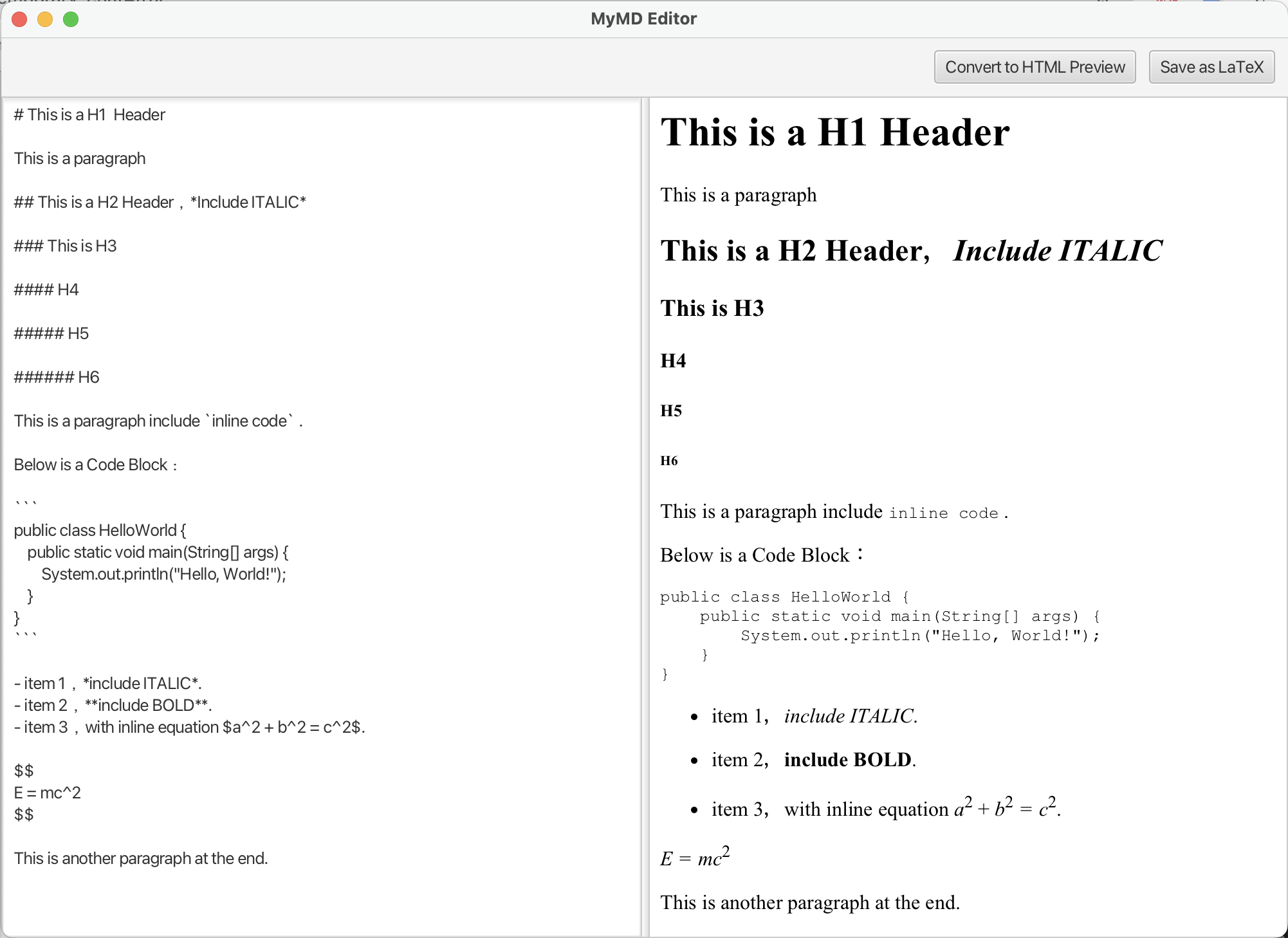 MyMD Custom Markup Editor Screenshot